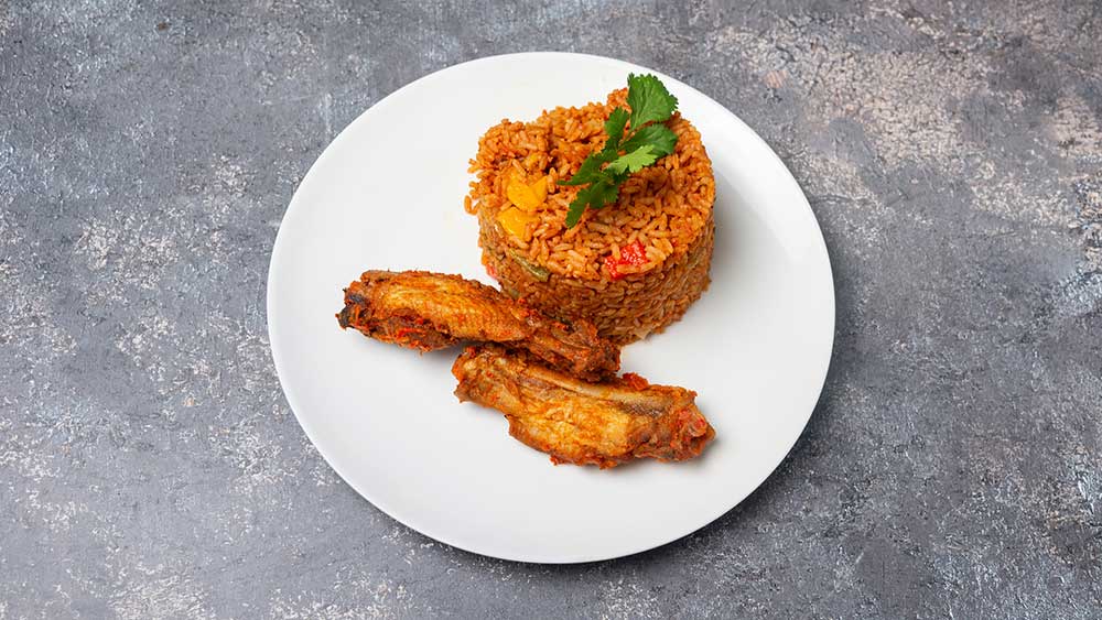 Jollof Rice with Chicken and Turkey